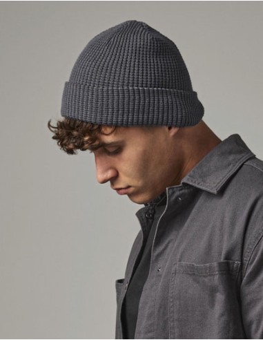 BEE-B52N-Organic Cotton Waffle Beanie